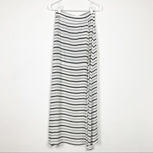 Faithfull the Brand Striped Wrap Maxi Skirt 2
